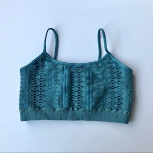 Tilly's Full Tilt Turquoise Textured Bralette